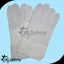 SRSAFETY longer industry leather safety gloves for working
